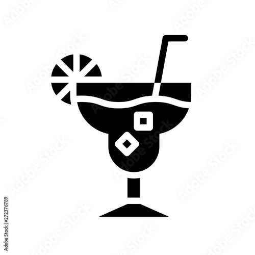 Cocktail vector illustration, Beverage solid style icon
