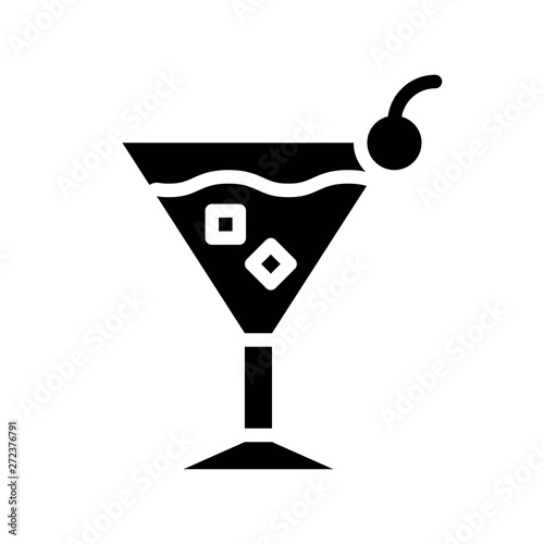 Cocktail vector illustration, Beverage solid style icon