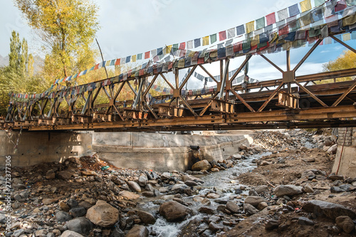 Autumn View of landscape in Leh Ladakh District ,Norther part of India