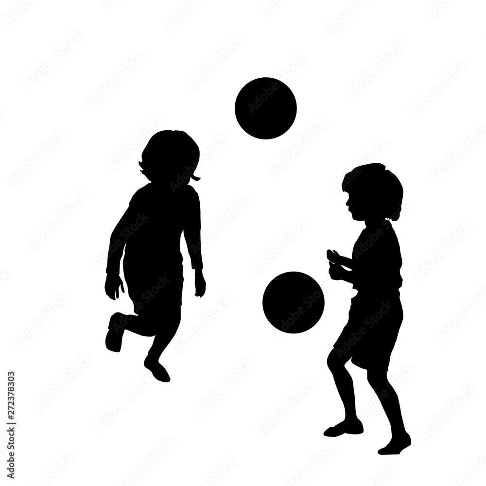 Fototapeta premium Happy kids playing soccer