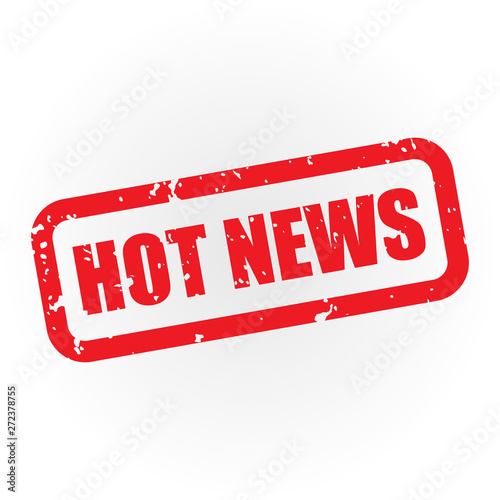 Grunge Hot News Label Stock Vector
