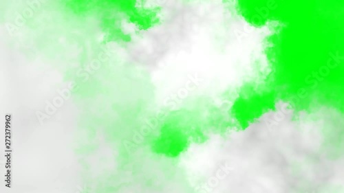 Clouds on green screen