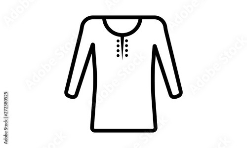 blouse icon. Simple outline blouse vector icon. On white background. - Vector 