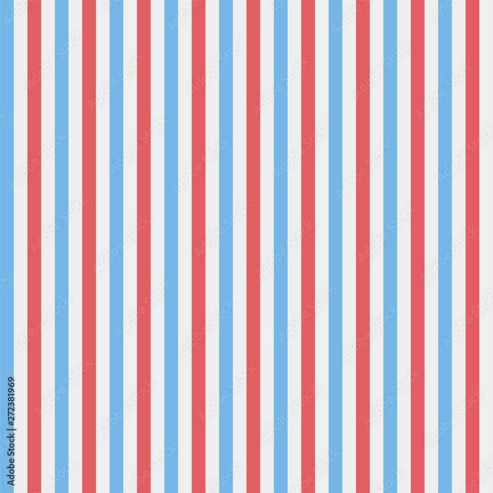 Red, blue and white vertical stripes, seamless pattern. Vector ...