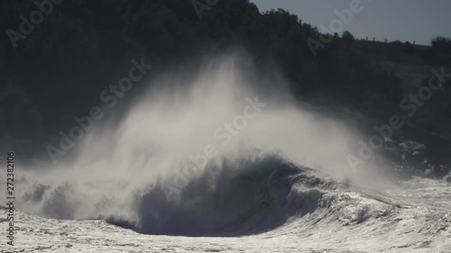 Wave exploding backwash