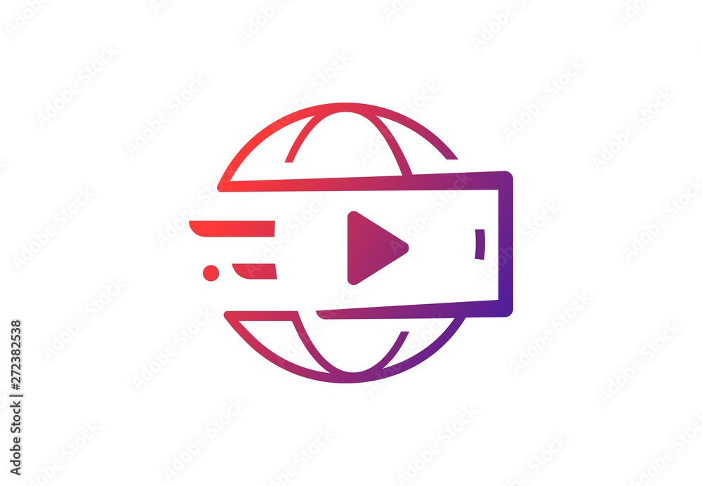 Media planet logo design. Vector image. Media planet logo design. Vector image.