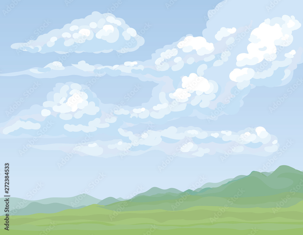 Clouds. Vector drawing