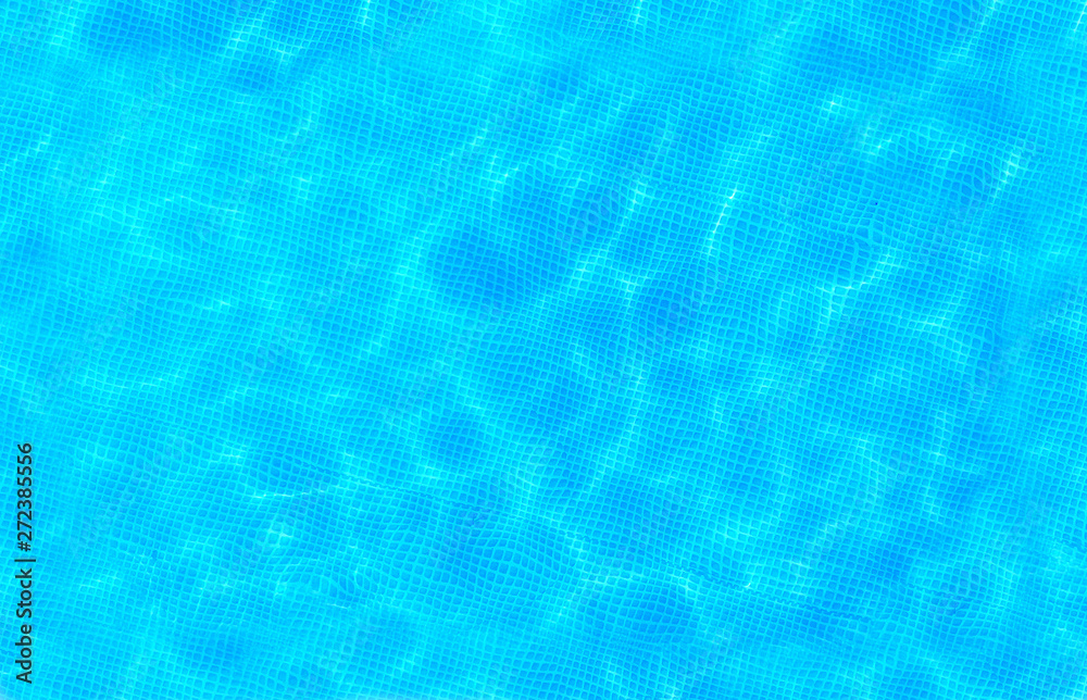 Swimming pool water with mosaic work background texture, top view