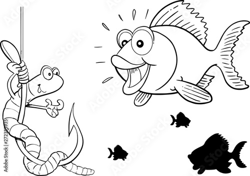 Fish with worm