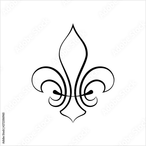 Fleur De Lis, Fleur-De-Lys Or Flower-De-Luce, The Decorative Stylized Lily