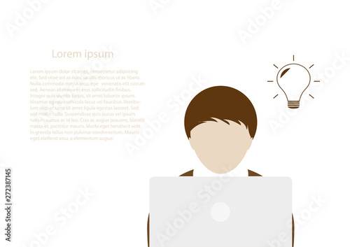 Business person working on computer