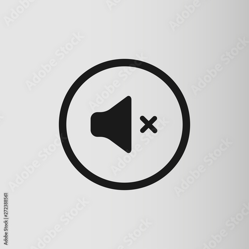 Audio and music speaker volume icon. Flat design. Vector illustration