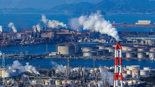  Industrial area landscape Timelapse