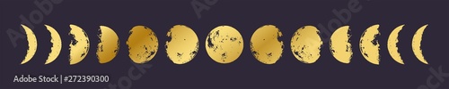 Moon phases in gradient fill. Eps 10.
