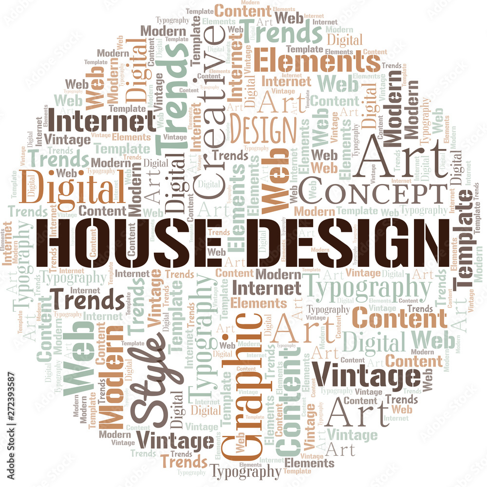 House Design word cloud. Wordcloud made with text only. House Design word cloud. Wordcloud made with text only.