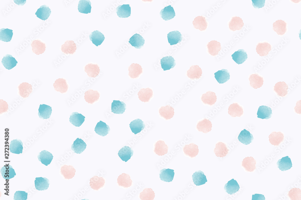 Color, abstract, diverse seamless pattern with colorful watercolor stains made in vector