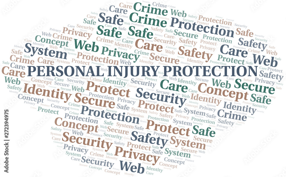 Personal Injury Protection word cloud. Wordcloud made with text only.