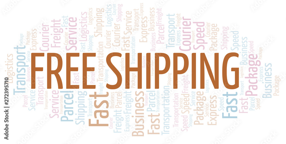 Free Shipping word cloud. Wordcloud made with text only.