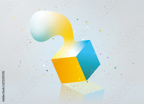 立体的なイラスト　グラデーション　イメージ