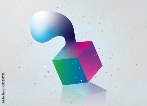 立体的なイラスト　グラデーション　イメージ