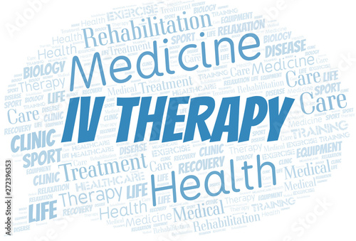 Iv Therapy word cloud. Wordcloud made with text only.