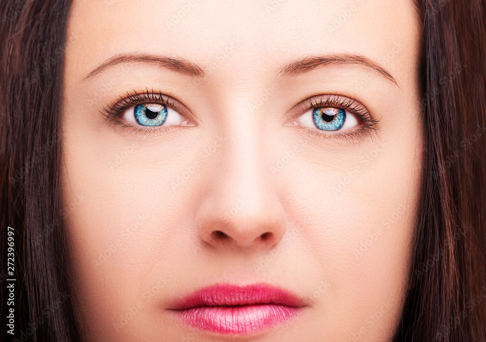 A beautiful insightful look woman eye. Close up shot