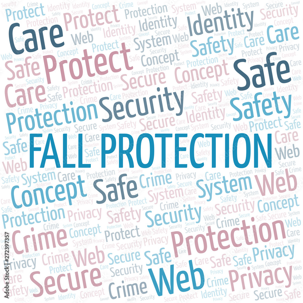 Fall Protection word cloud. Wordcloud made with text only. Fall Protection word cloud. Wordcloud made with text only.