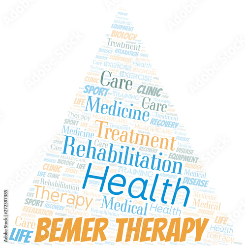 Bemer Therapy word cloud. Wordcloud made with text only.