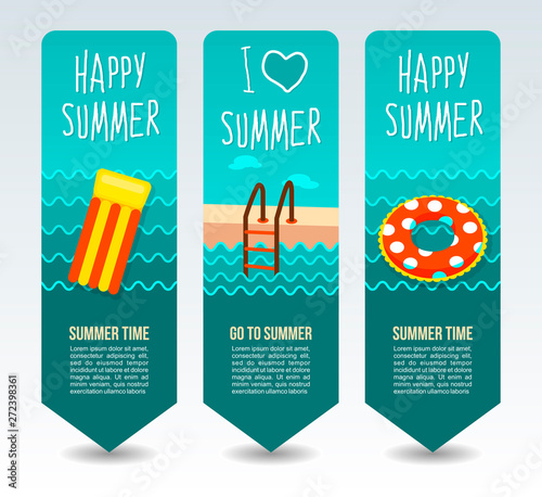 Travel and vacation vector banners