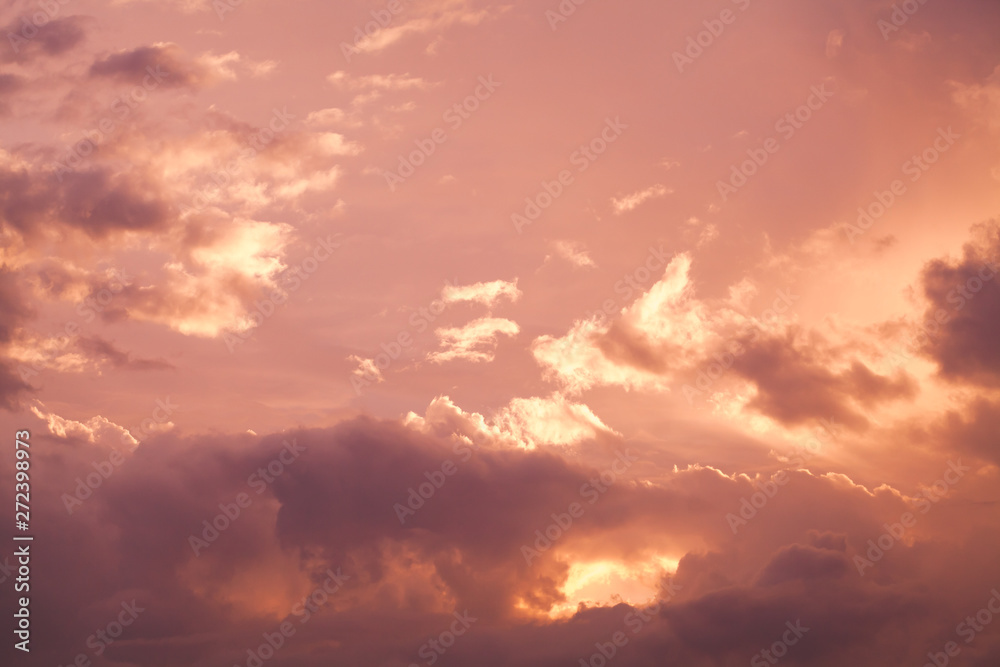 Colorful cloudy tropical sky