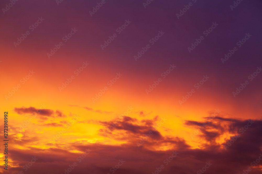 Colorful tropical sky at sunset
