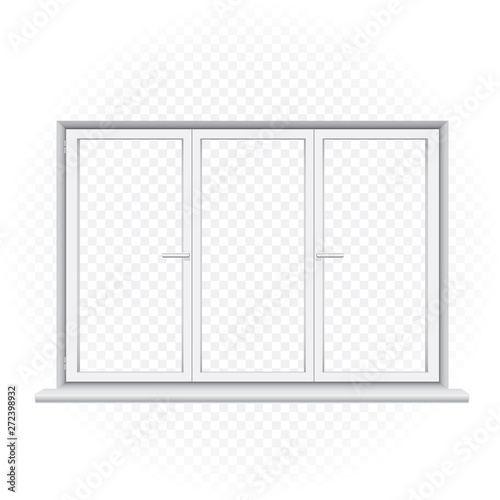 white triple window template