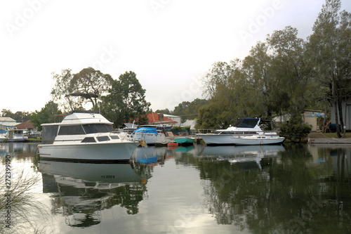Photography Boats Moored in Stoney Creek Toronto Australia
