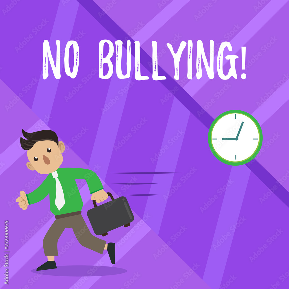 Text sign showing No Bullying. Business photo showcasing Forbidden Abuse Harassment Aggression Assault Text sign showing No Bullying. Business photo showcasing Forbidden Abuse Harassment Aggression Assault