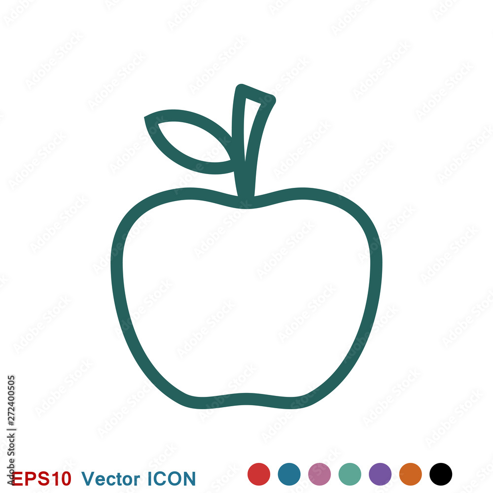 Apple Icon in trendy flat style isolated on background. Apple Icon in trendy flat style isolated on background.