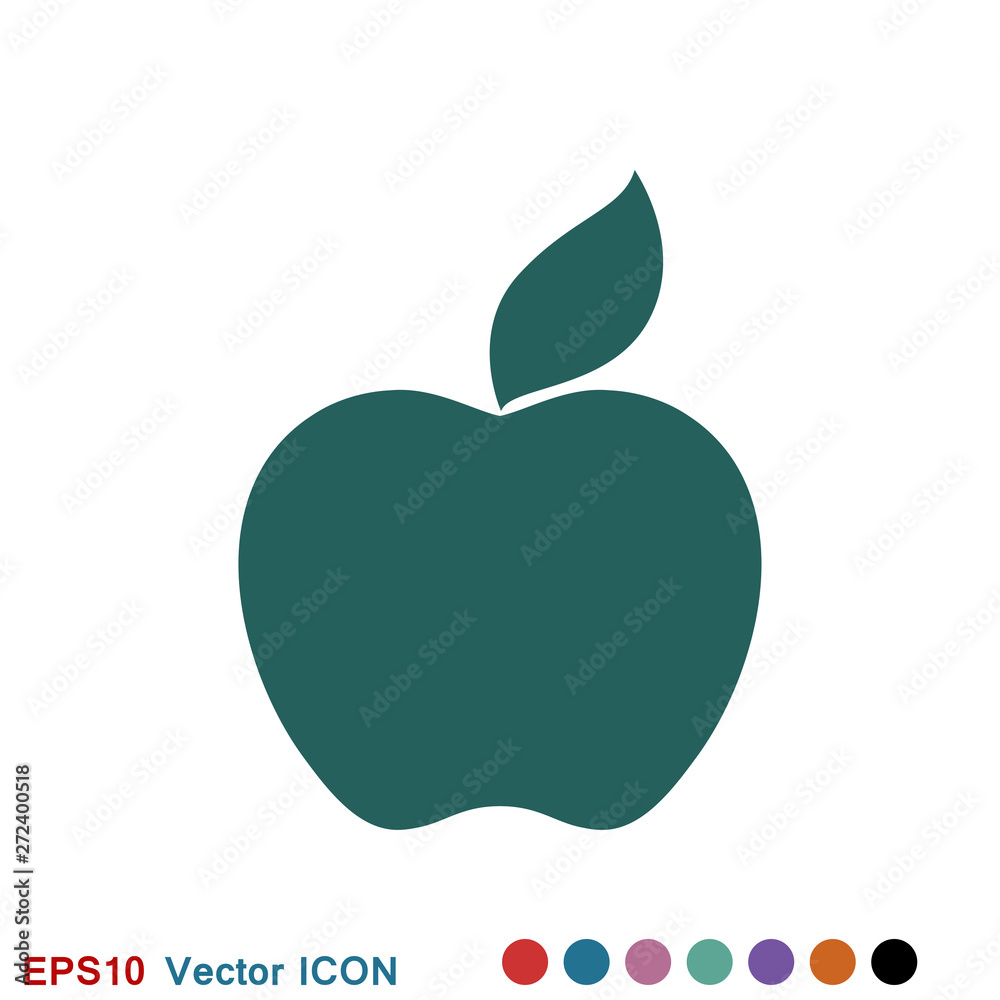 Apple Icon in trendy flat style isolated on background. Apple Icon in trendy flat style isolated on background.