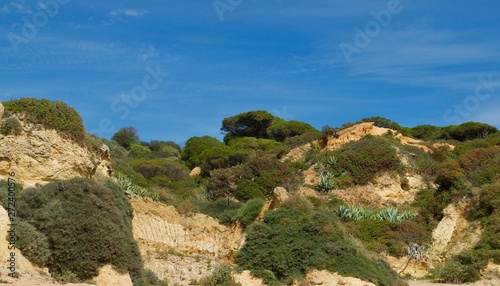 Paradise beach in Albufeira city in Portugal with wonderful nature, dunes and beach © Stimmungsbilder1