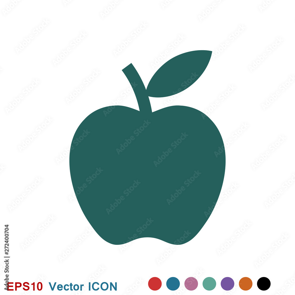 Apple Icon in trendy flat style isolated on background. Apple Icon in trendy flat style isolated on background.