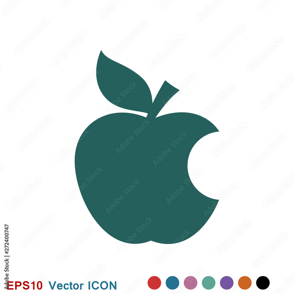 Apple Icon in trendy flat style isolated on background. Apple Icon in trendy flat style isolated on background.