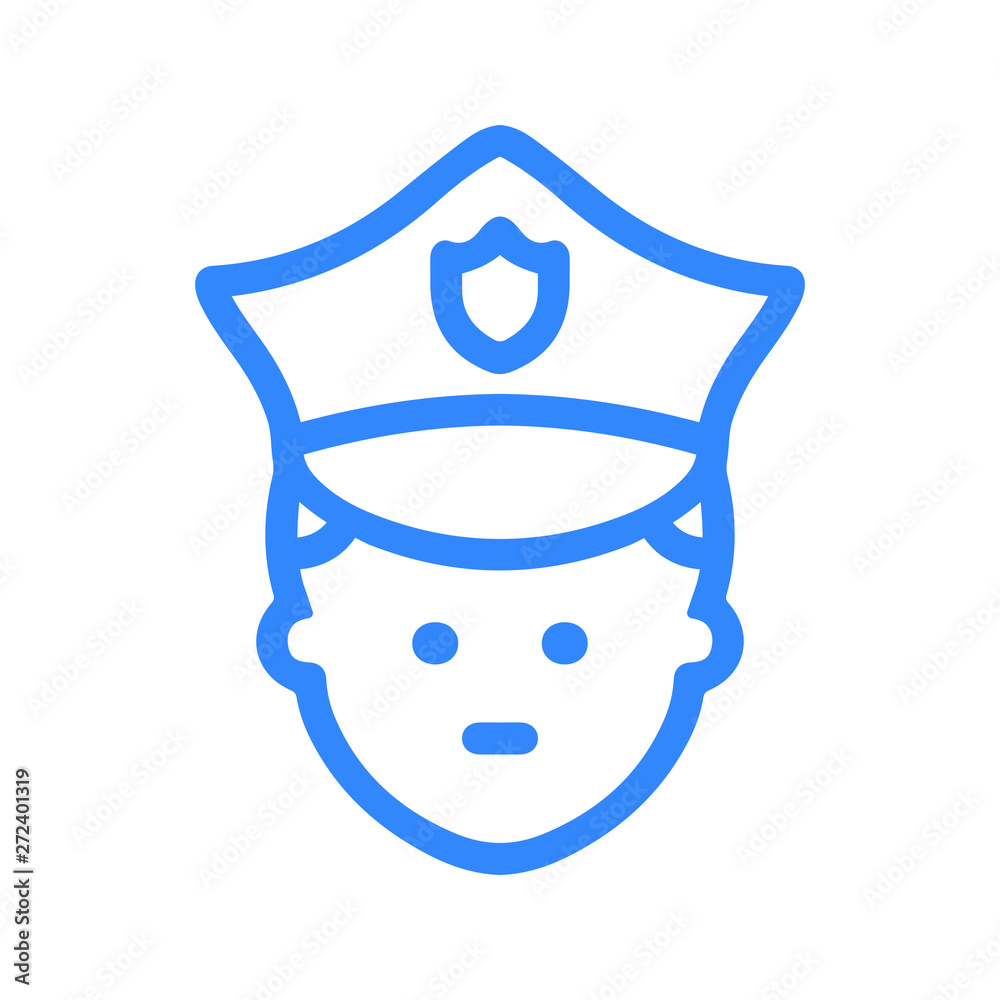 Fototapeta premium policeman security icon