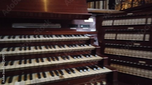 Vienna, Austria: close up clip of an organ inside a church photo