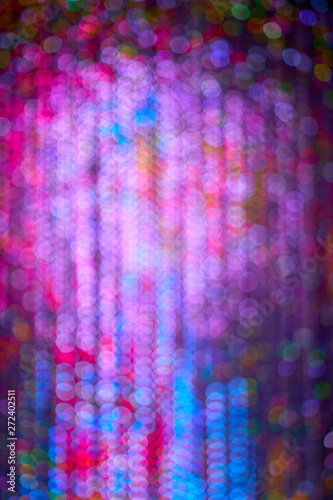 Neon lights out of focus. Abstract background.