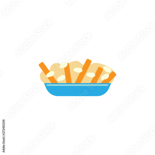 Poutine, food icon. Element of color international food icon. Premium quality graphic design icon. Signs and symbols collection icon