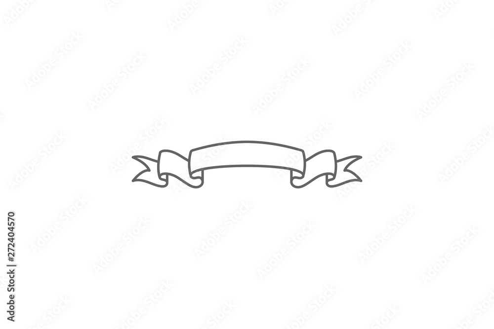 Ribbon for text illustration. Element of ribbon icon. Thin line icon for website design and development, app development. Premium icon