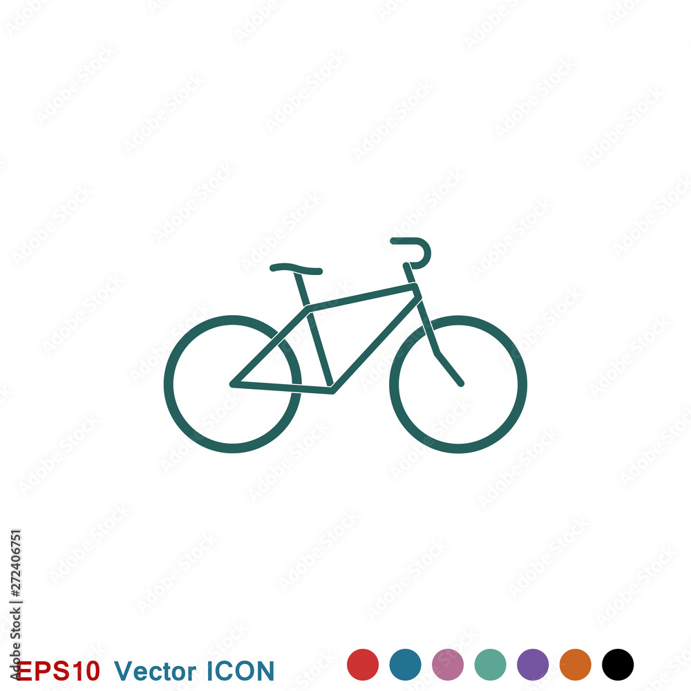 Fototapeta premium Bicycle icon. Vector element illustration on background.