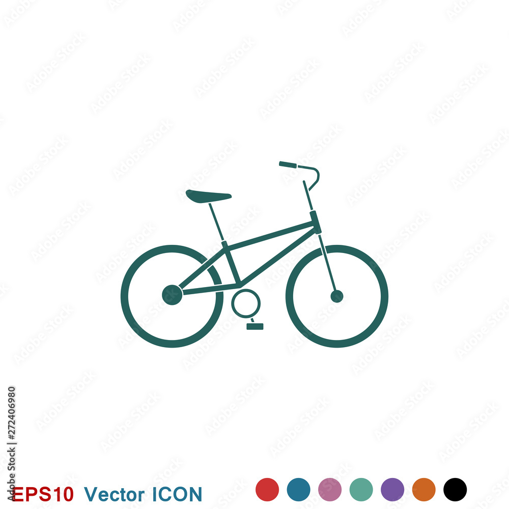 Fototapeta premium Bicycle icon. Vector element illustration on background.