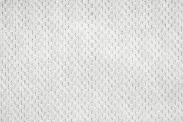 White sports clothing fabric jersey football shirt texture top view close up