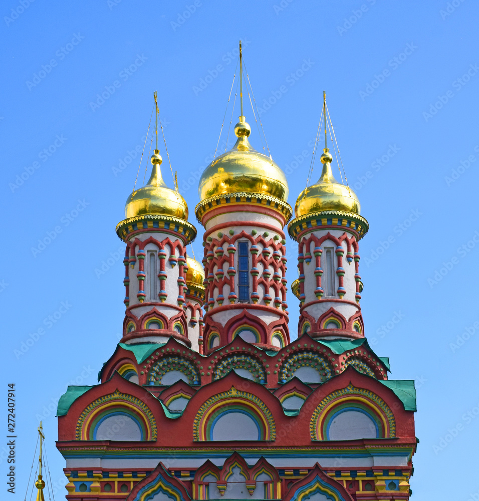 Church of St. Nicholas by order of Averky Kirillov was built in 1657. Russia, Moscow, June 2019.