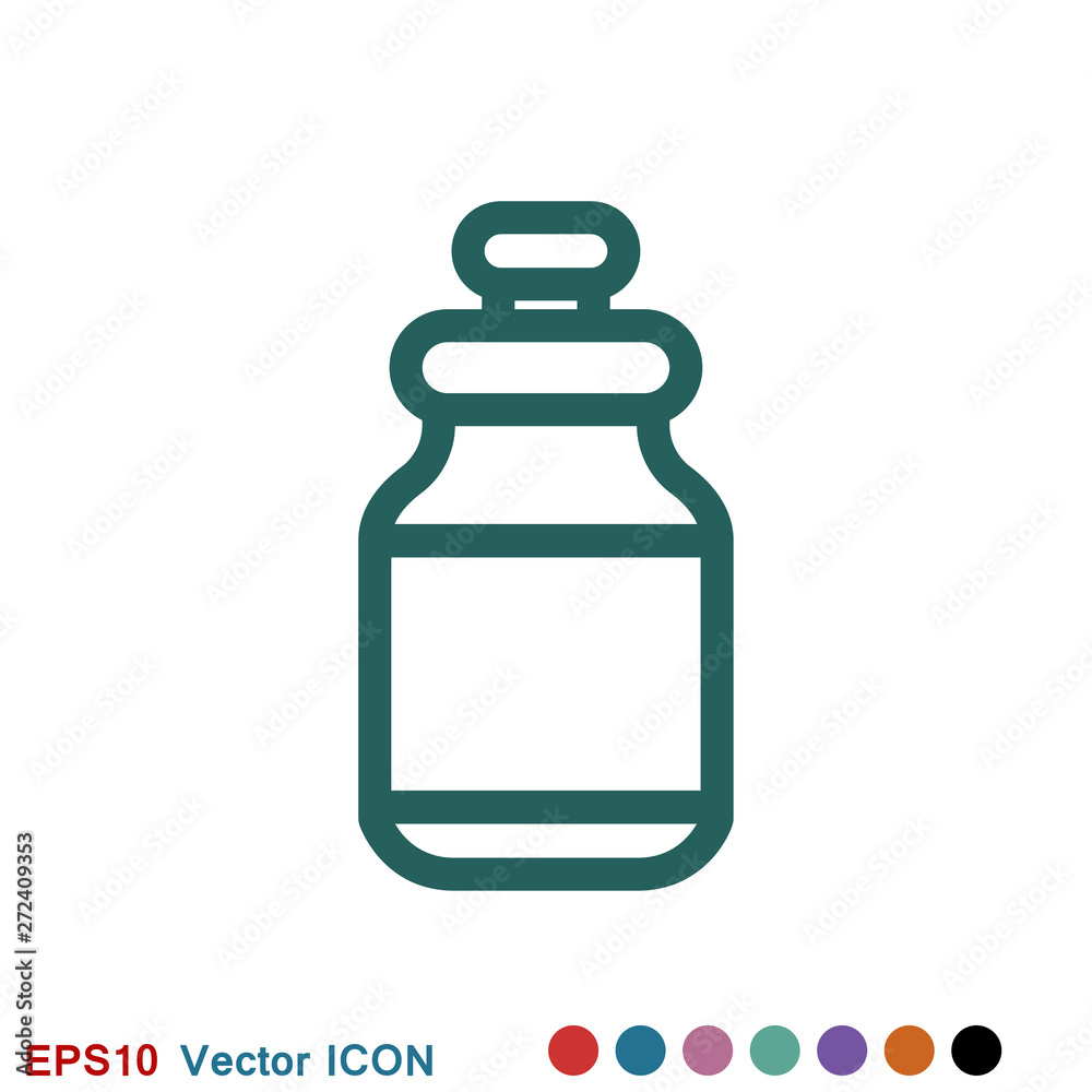 Bottle vector icon, for mobile and web design. Drink Bottle vector graphics Bottle vector icon, for mobile and web design. Drink Bottle vector graphics