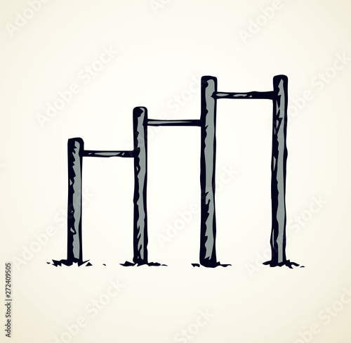 Horizontal bar. Vector drawing